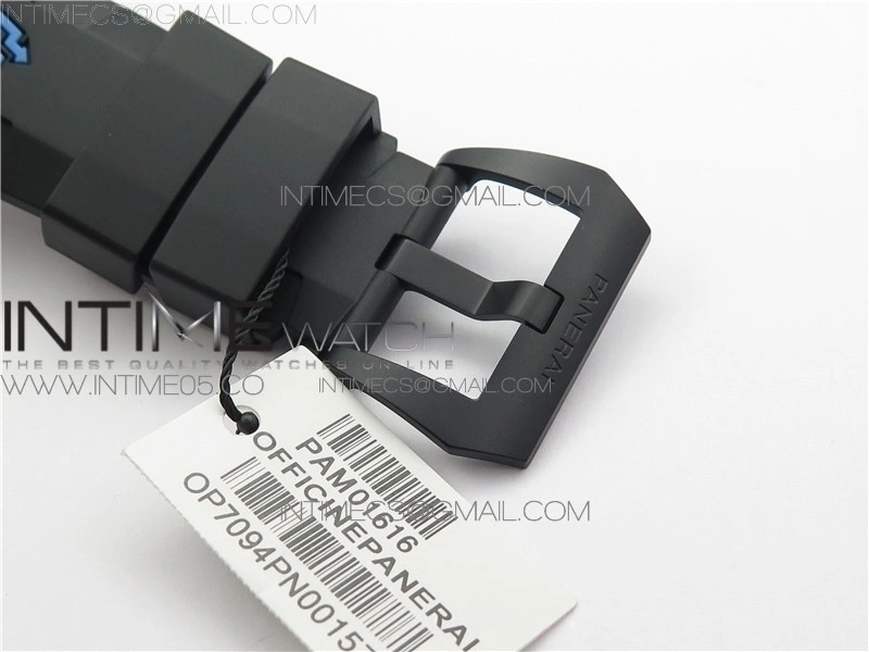 PAM1616 Carbotech 47mm VSF Best Edition Black Dial Blue Markers on Rubber Strap P.9010 Clone